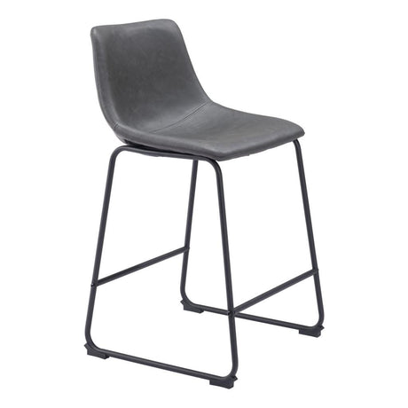 ZUO Smart Counter Stool (Set of 2) Charcoal