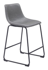 ZUO Smart Counter Stool (Set of 2) Charcoal
