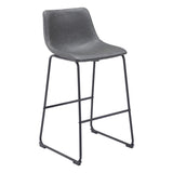 ZUO Smart Barstool (Set of 2) Charcoal