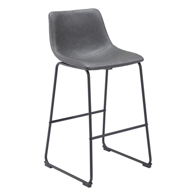 ZUO Smart Barstool (Set of 2) Charcoal