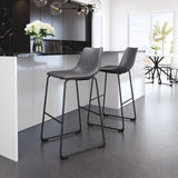 ZUO Smart Barstool (Set of 2) Charcoal