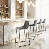 ZUO Smart Barstool (Set of 2) Charcoal