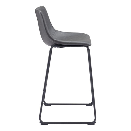 ZUO Smart Barstool (Set of 2) Charcoal