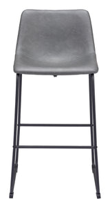ZUO Smart Barstool (Set of 2) Charcoal