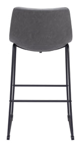 ZUO Smart Barstool (Set of 2) Charcoal