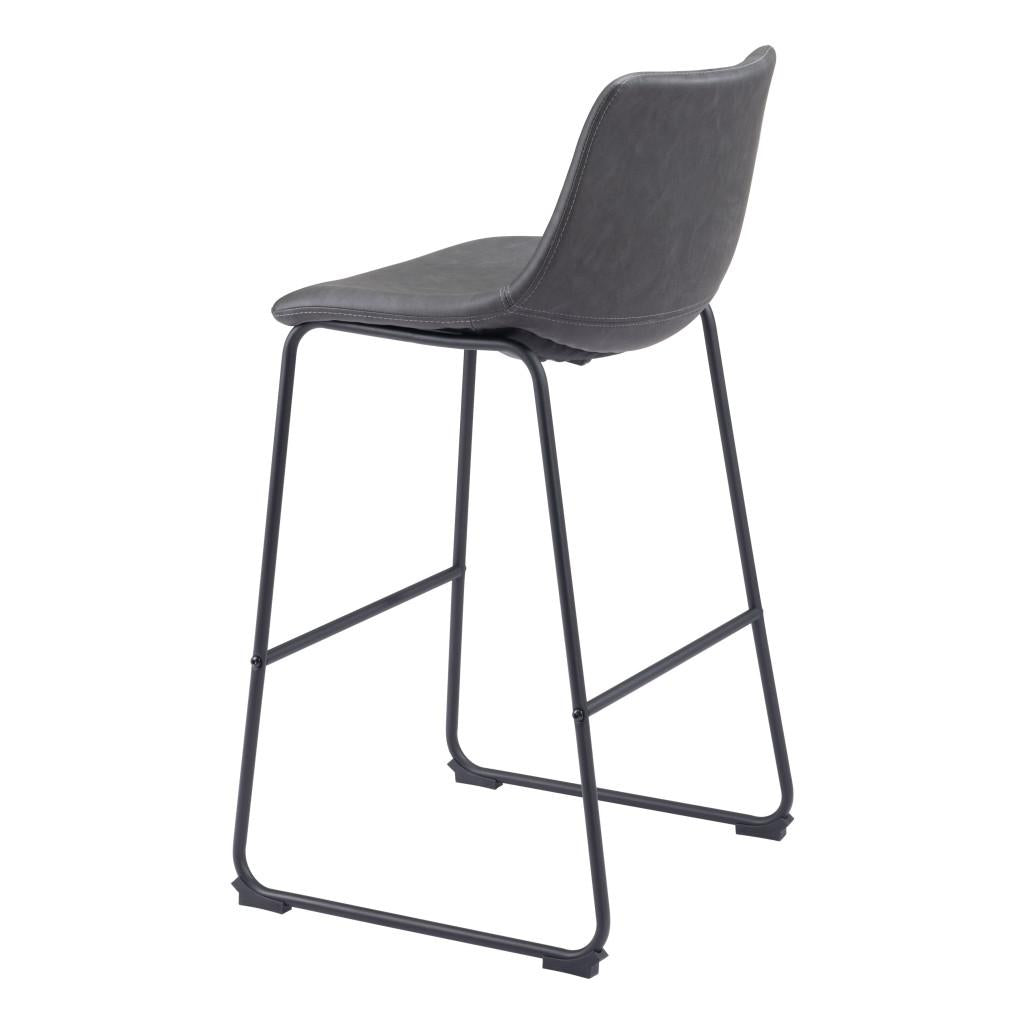 ZUO Smart Barstool (Set of 2) Charcoal