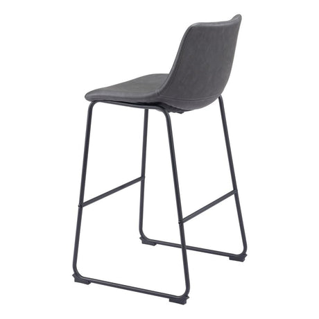 ZUO Smart Barstool (Set of 2) Charcoal