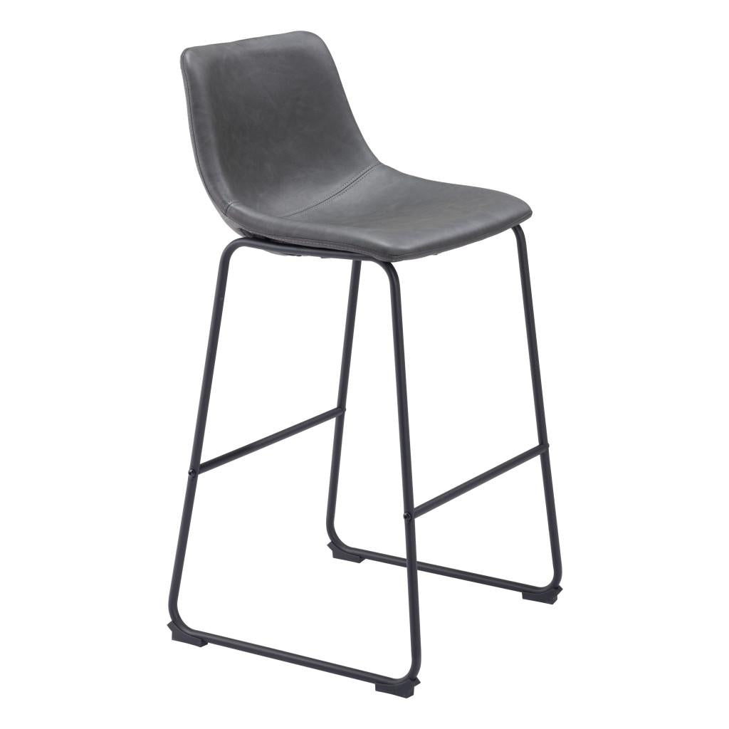 ZUO Smart Barstool (Set of 2) Charcoal