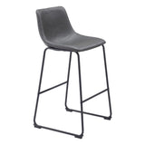 ZUO Smart Barstool (Set of 2) Charcoal
