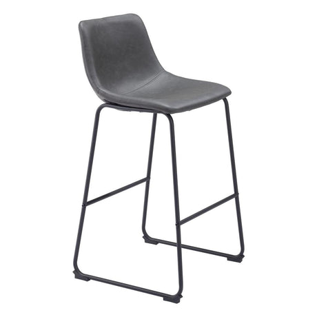 ZUO Smart Barstool (Set of 2) Charcoal