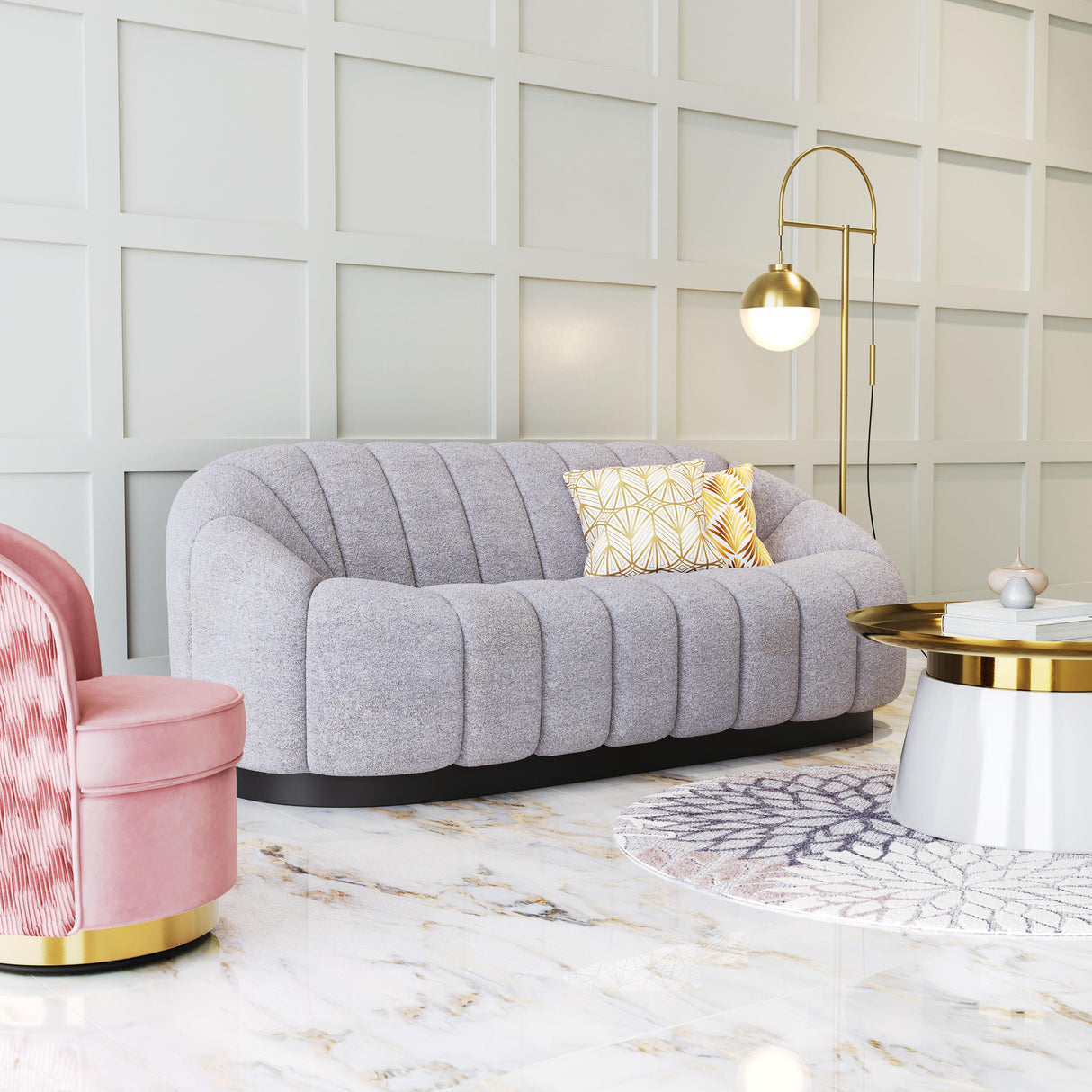 ZUO Bhutan Sofa Light Gray