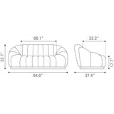 ZUO Bhutan Sofa Light Gray