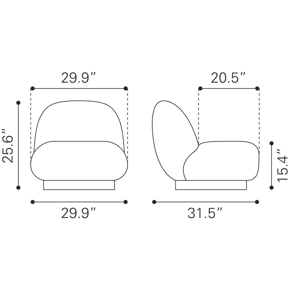 ZUO Myanmar Accent Chair Cream