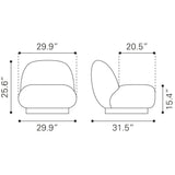 ZUO Myanmar Accent Chair Cream