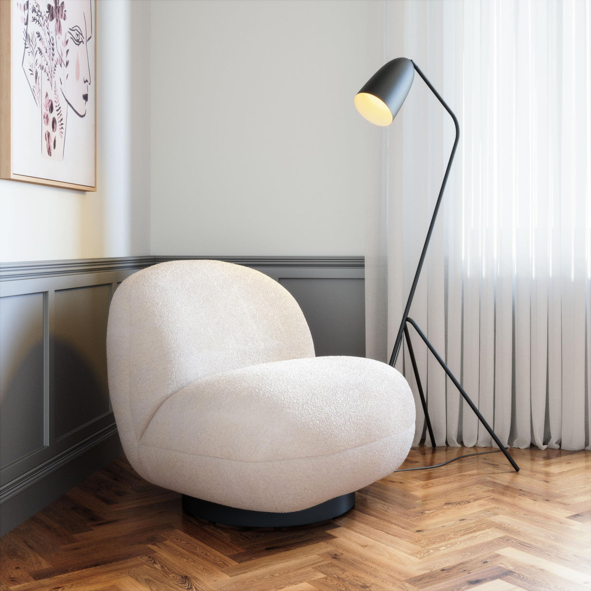 ZUO Myanmar Accent Chair Cream