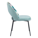 ZUO Bethpage Dining Chair (Set of 2) Multicolor Print & Green