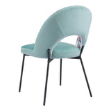 ZUO Bethpage Dining Chair (Set of 2) Multicolor Print & Green