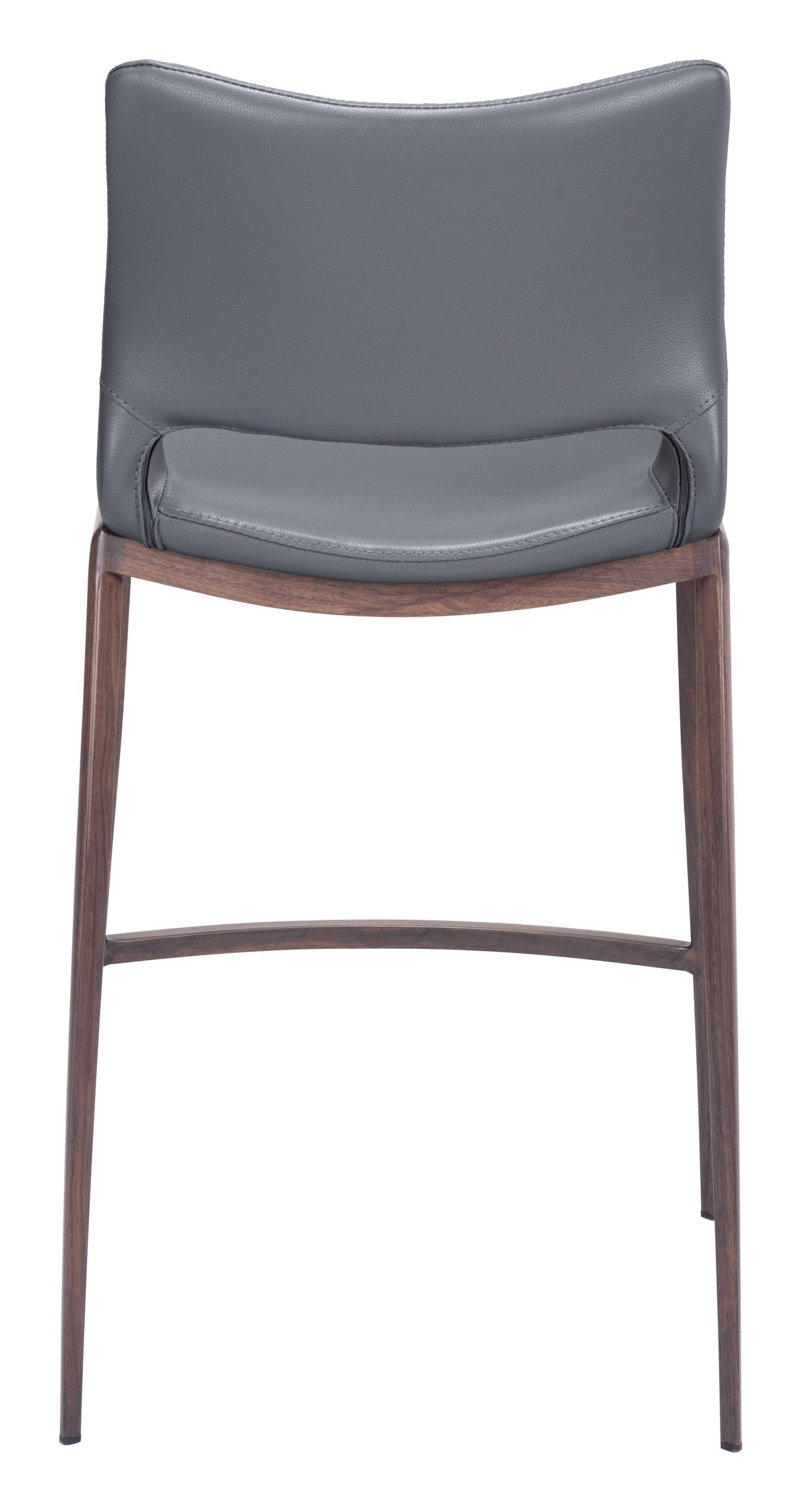 ZUO Ace Counter Stool (Set of 2) Dark Gray & Walnut