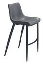 ZUO Magnus Barstool (Set of 2) Dark Gray & Black