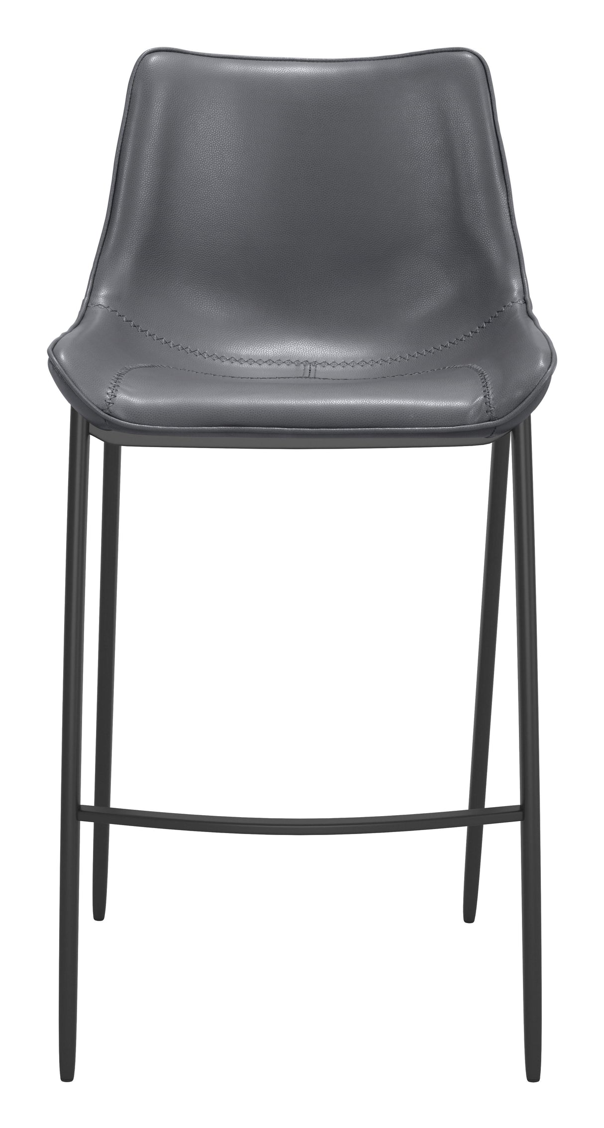 ZUO Magnus Barstool (Set of 2) Dark Gray & Black