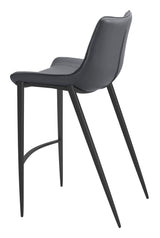 ZUO Magnus Barstool (Set of 2) Dark Gray & Black