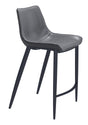 ZUO Magnus Counter Stool (Set of 2) Dark Gray & Black