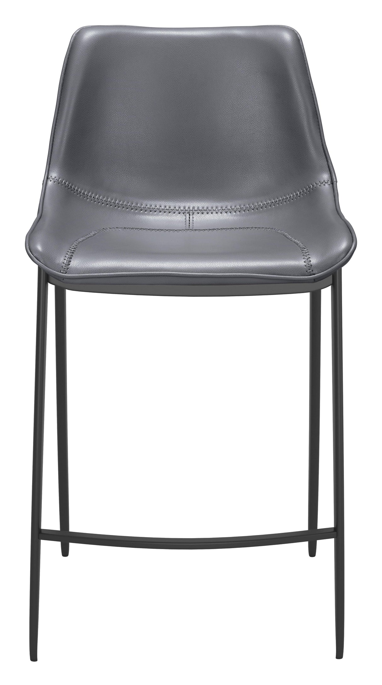 ZUO Magnus Counter Stool (Set of 2) Dark Gray & Black
