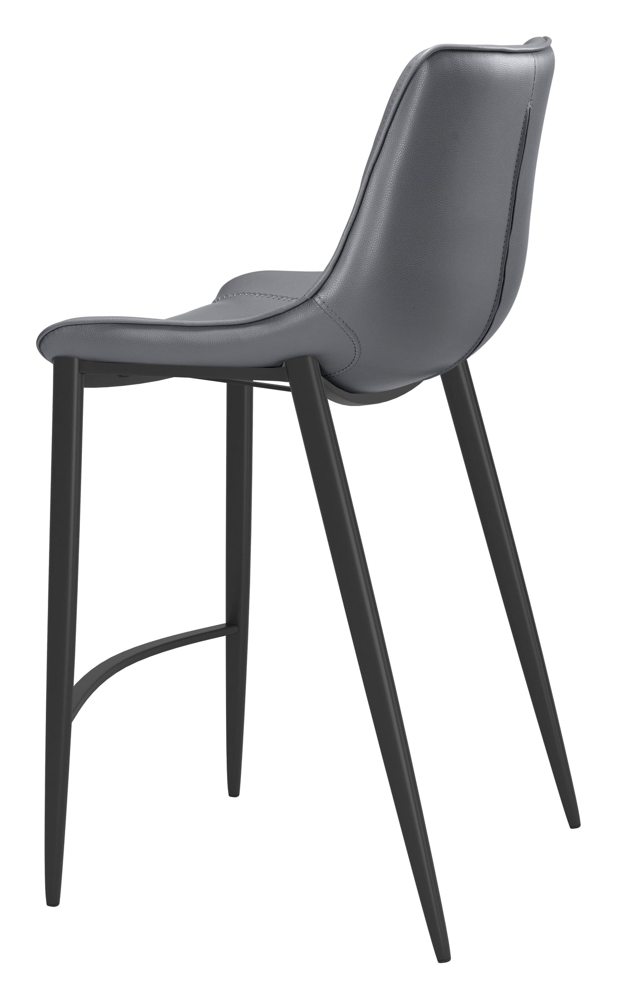 ZUO Magnus Counter Stool (Set of 2) Dark Gray & Black