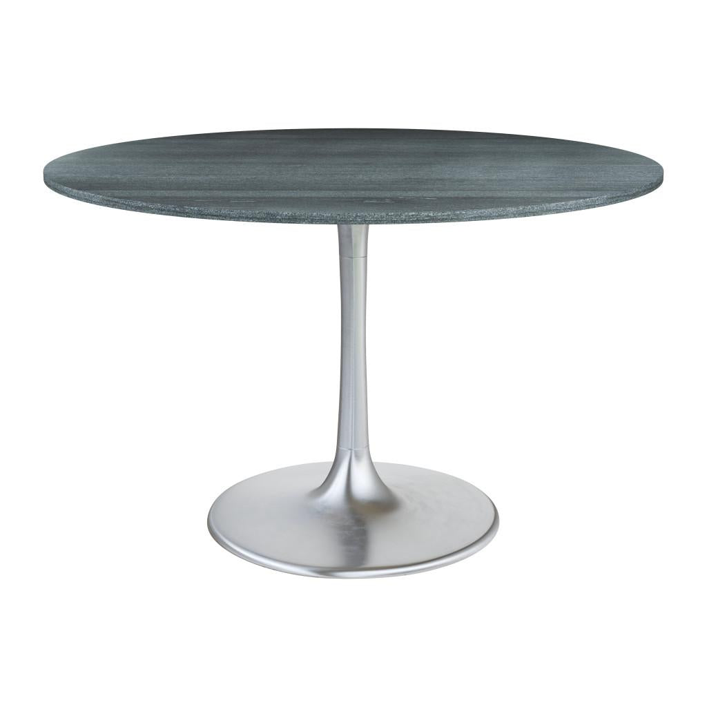 ZUO Metropolis Dining Table Gray & Silver