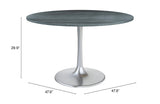 ZUO Metropolis Dining Table Gray & Silver