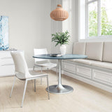 ZUO Metropolis Dining Table Gray & Silver