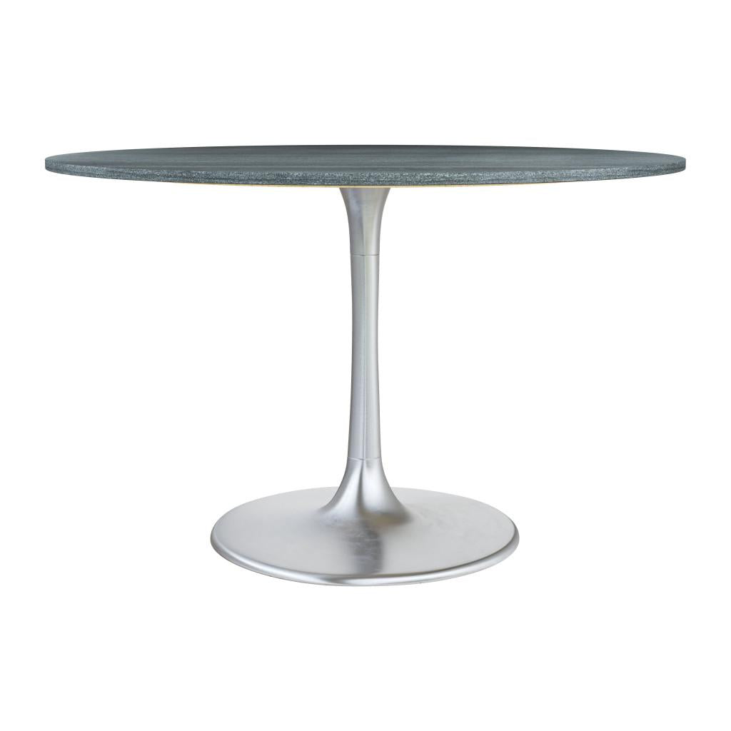 ZUO Metropolis Dining Table Gray & Silver