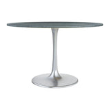 ZUO Metropolis Dining Table Gray & Silver