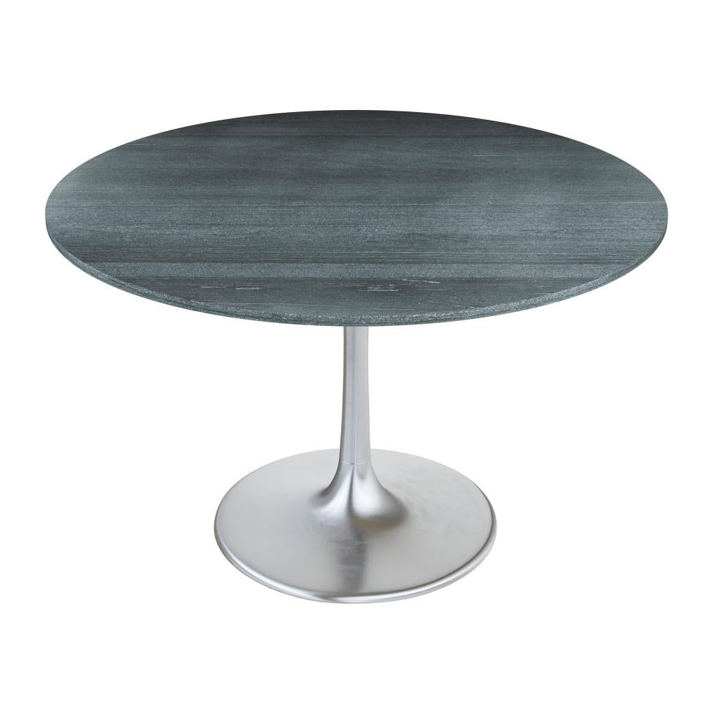 ZUO Metropolis Dining Table Gray & Silver