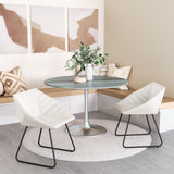ZUO Star City Dining Table Gray & Silver