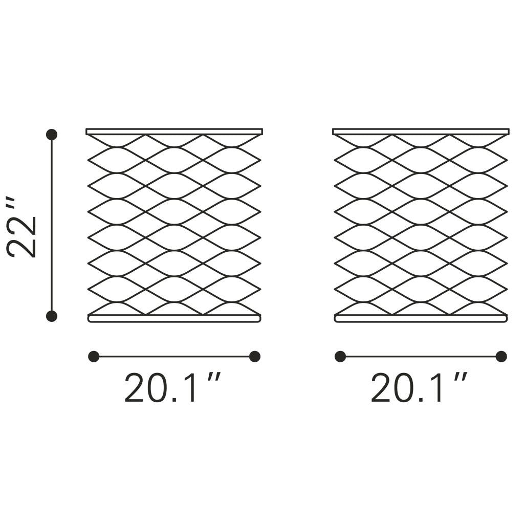 ZUO Duke Side Table White & Antique Bronze