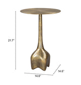 ZUO Lexi Side Table Antique Brass