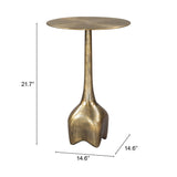 ZUO Lexi Side Table Antique Brass