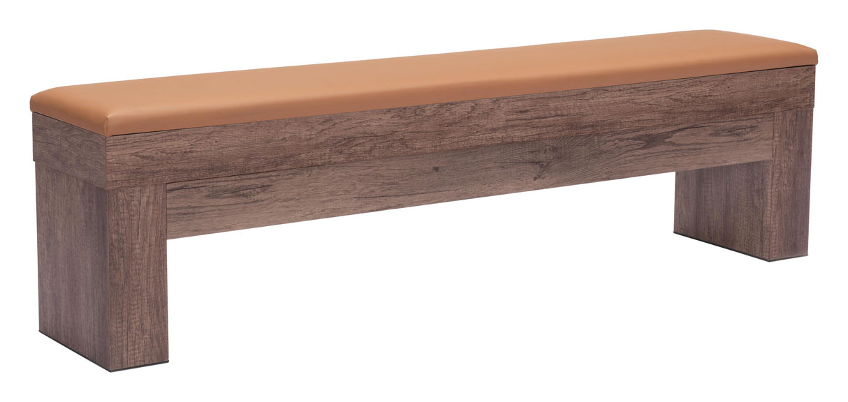 ZUO Bonker Storage Bench (Set of 2) Brown