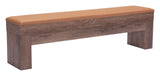 ZUO Bonker Storage Bench (Set of 2) Brown
