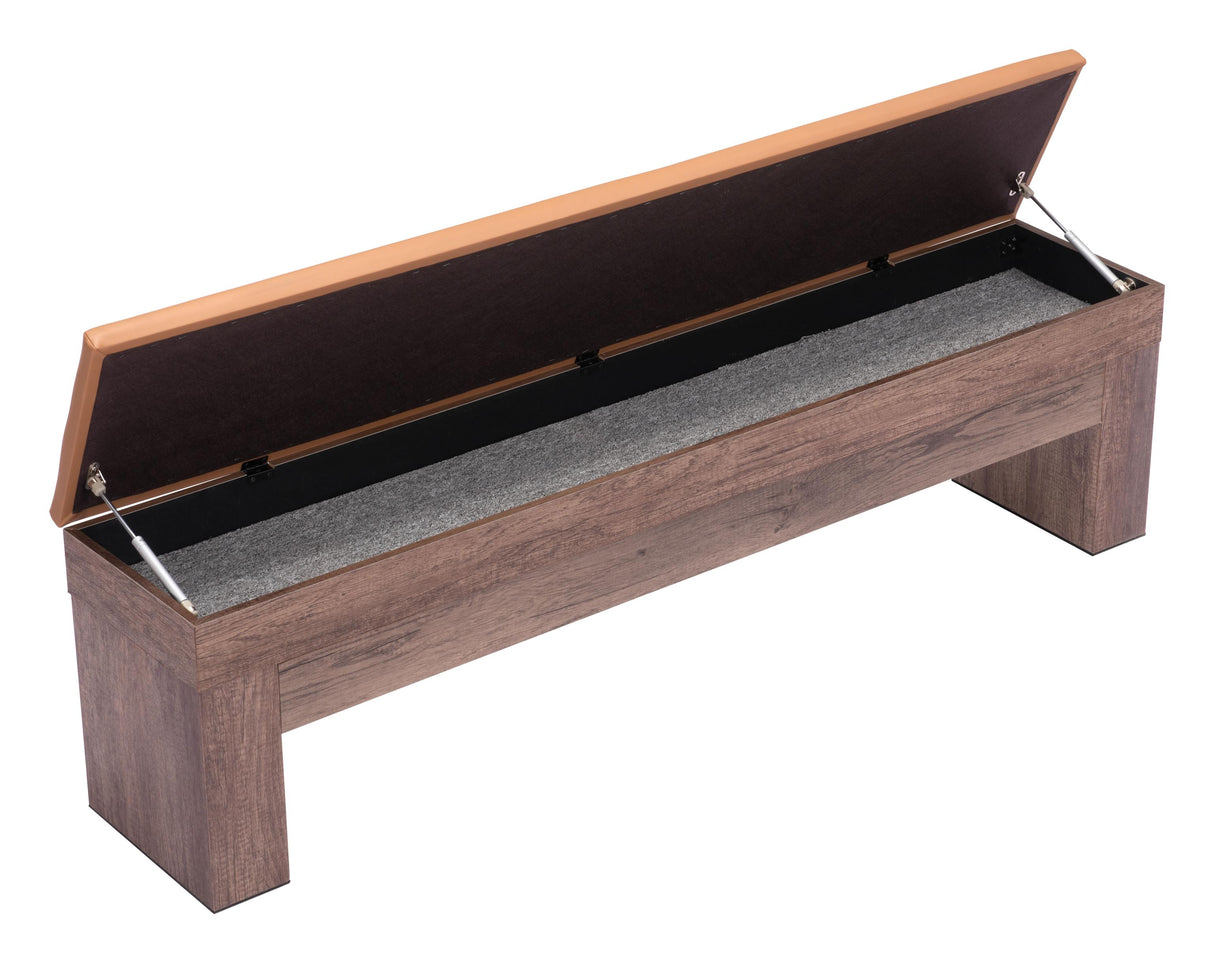 ZUO Bonker Storage Bench (Set of 2) Brown