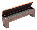 ZUO Bonker Storage Bench (Set of 2) Brown