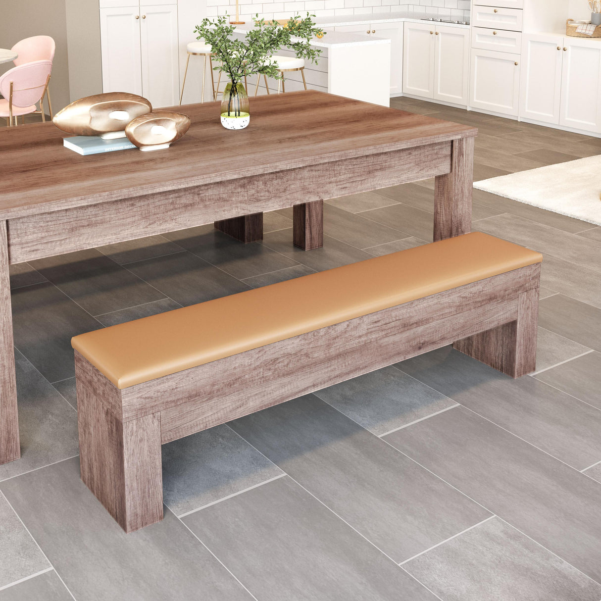 ZUO Bonker Storage Bench (Set of 2) Brown