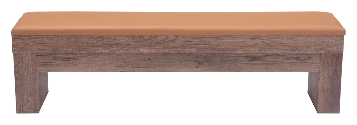 ZUO Bonker Storage Bench (Set of 2) Brown