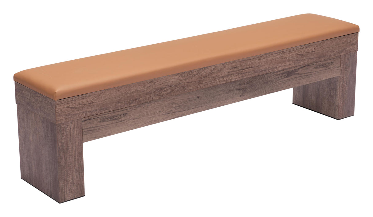 ZUO Bonker Storage Bench (Set of 2) Brown