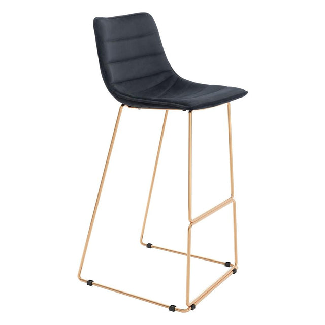 ZUO Adele Barstool (Set of 2) Black & Gold