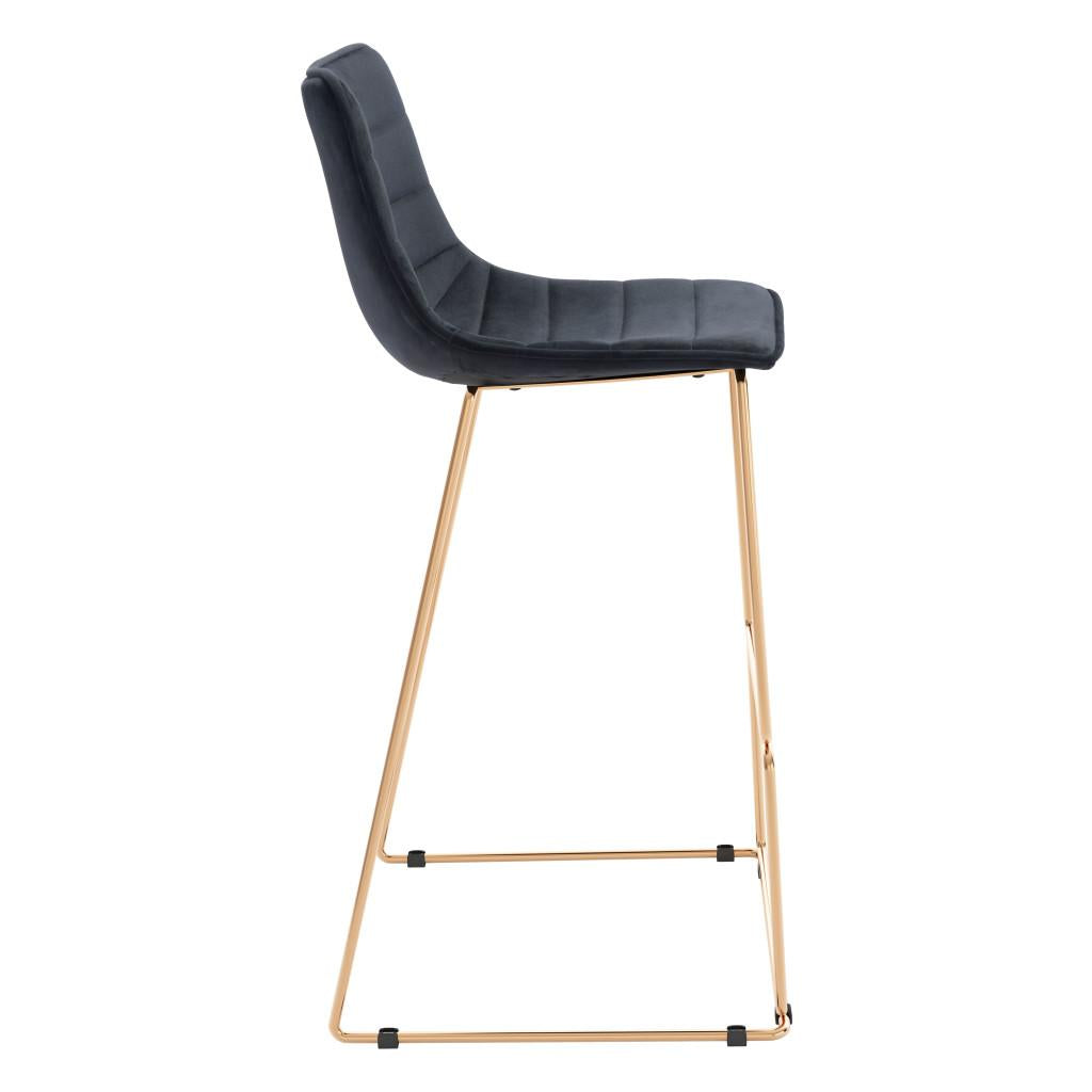 ZUO Adele Barstool (Set of 2) Black & Gold
