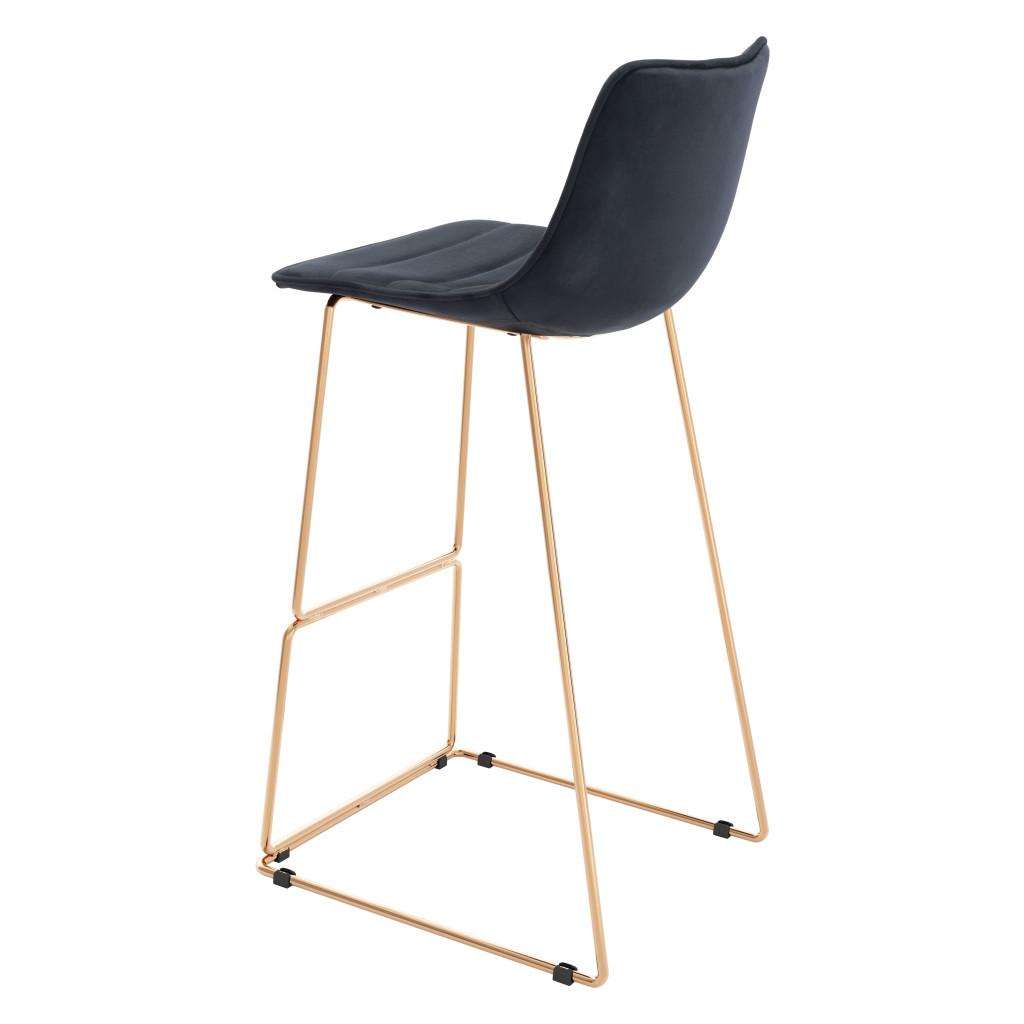 ZUO Adele Barstool (Set of 2) Black & Gold