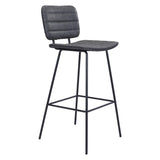 ZUO Boston Barstool (Set of 2) Vintage Black