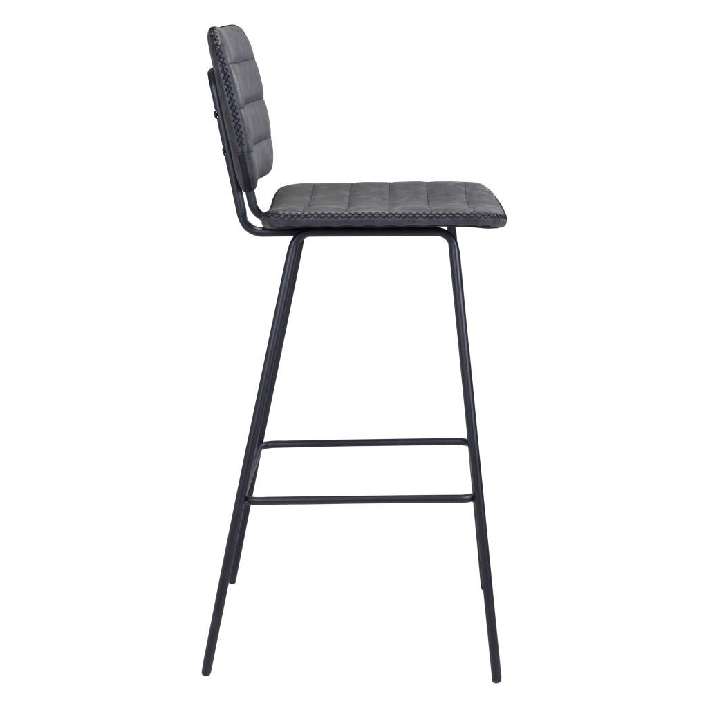 ZUO Boston Barstool (Set of 2) Vintage Black